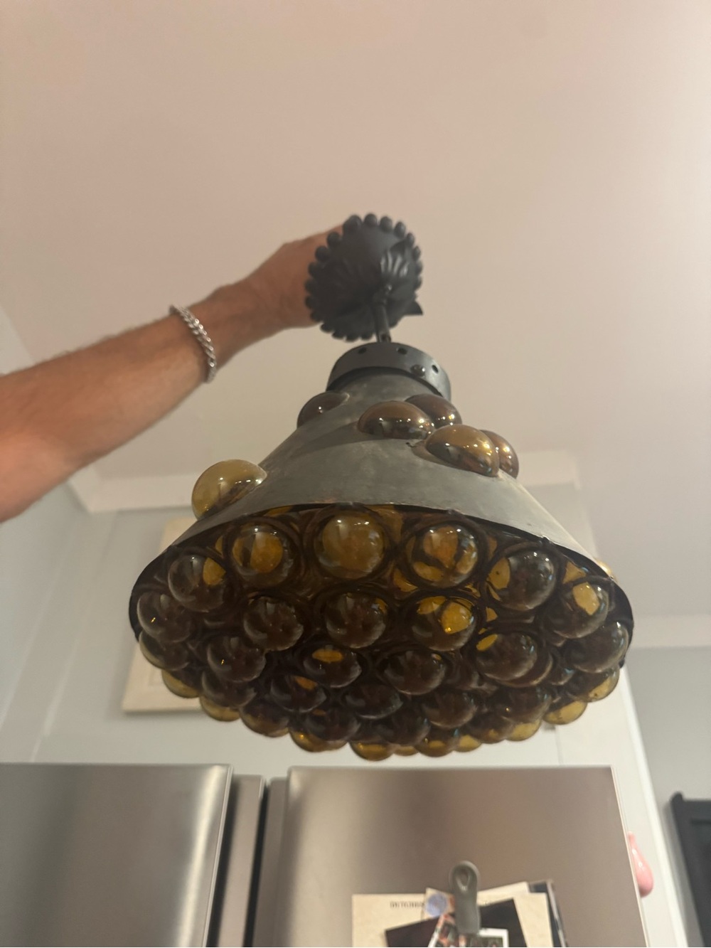 Extremely Rare Vintage Feders “Mision Caramel” pendant lamp